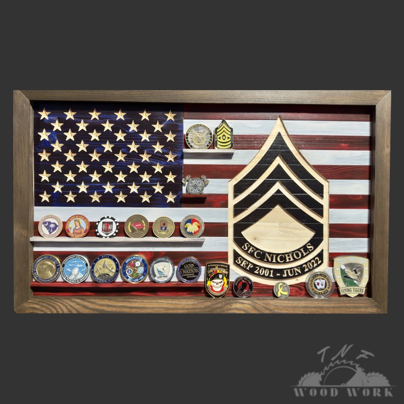 Custom Flag & Coin Display